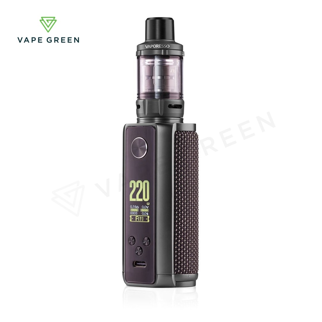 Vaporesso Target 200 kit, a powerful dual-battery sub-ohm mod with a large tank.