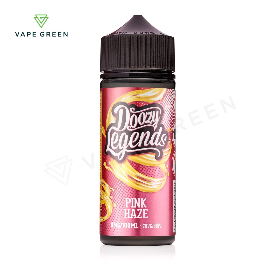 Pink Haze 100ml shortfill e-liquid by Doozy Legends ideal for DTL sub-ohm vaping.