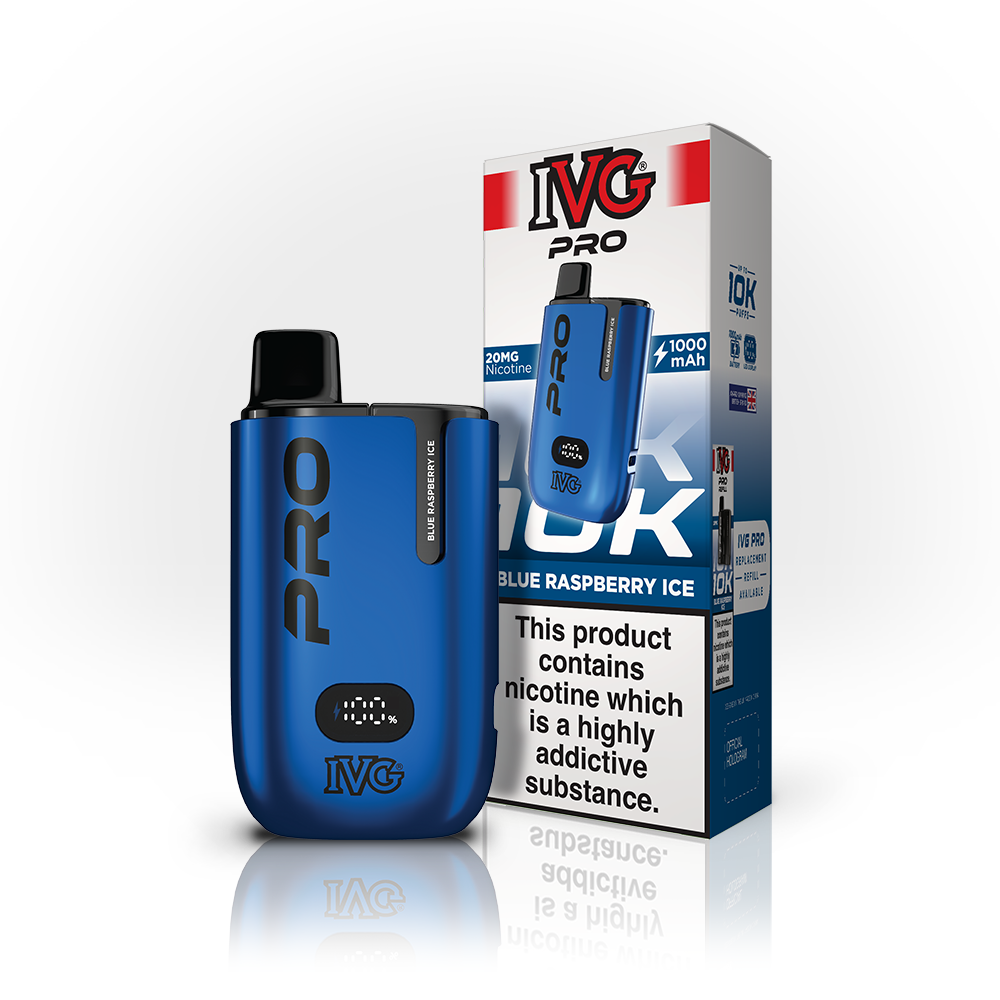 The IVG Pro prefilled pod kit with its 2ml pod and 10ml refill container