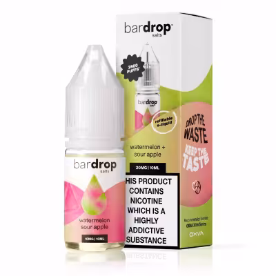 Watermelon Sour Apple Nic Salt by Bar Drop