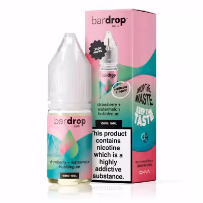 Strawberry Watermelon Bubblegum Nic Salt E-Liquid by Bar Drop