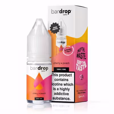 Cherry Peach Nic Salt E-Liquid by Bar Drop
