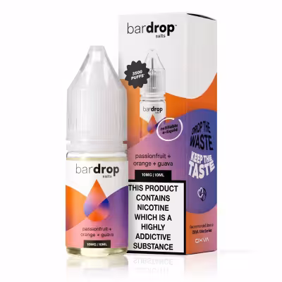 Passionfruit Orange Guava Nic Salt E-Liquid by Bar Drop