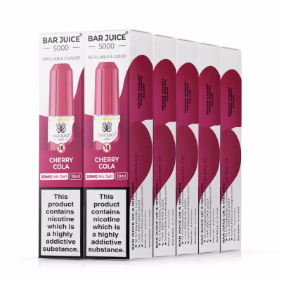 Cherry Cola Nic Salt E-Liquid by Bar Juice 5000 - 10 Pack