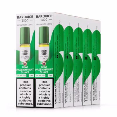 Kiwi Passionfruit Guava Nic Salt E-Liquid by Bar Juice 5000 - 10 Pack