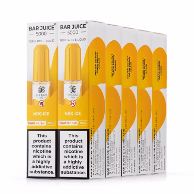 NRG Ice Nic Salt E-Liquid by Bar Juice 5000 - 10 Pack
