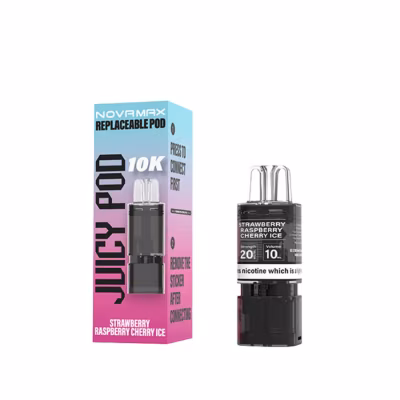 Strawberry Raspberry Cherry Ice Prefilled Pod Refill Pack by Juicy Pod Novamax 10K