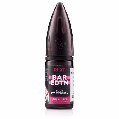 Sour Strawberry Nic Salt E-Liquid by Riot BAR EDTN