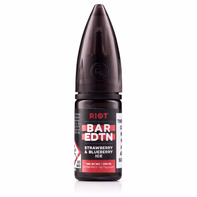 Strawberry & Blueberry Ice Nic Salt E-Liquid by Riot BAR EDTN - SAMPLE