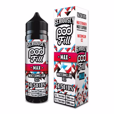 Watermelon Ice Shortfill E-Liquid by Seriously Pod Fill Max 40ml