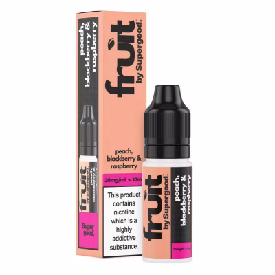 Peach, Blackberry & Raspberry Nic Salt E-Liquid by Supergood Fruit