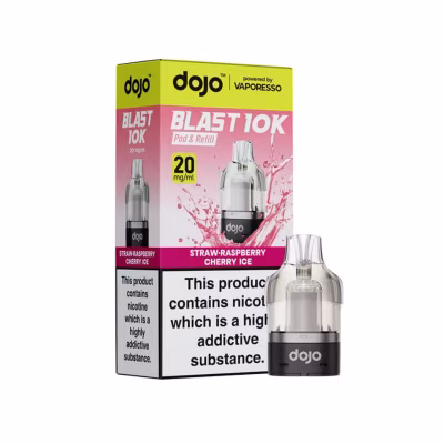 Straw Raspberry Cherry Ice Prefilled Pod by Vaporesso Dojo Blast 10K