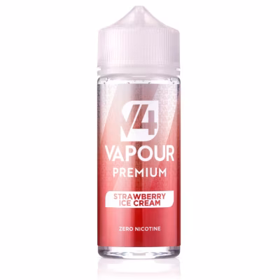 Strawberry Ice Cream Shortfill E-Liquid by V4 Vapour 100ml